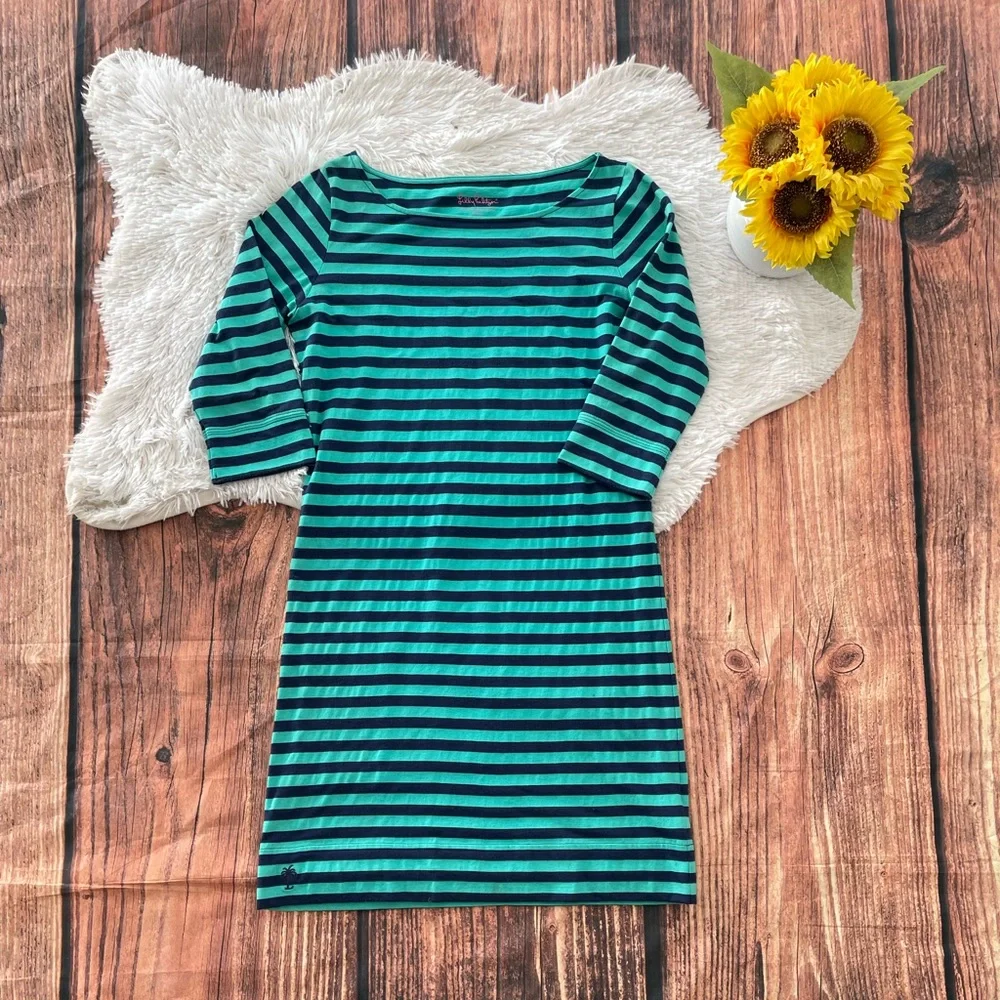 Lilly Pulitzer 'Cassie' Striped Boatneck Casual Dress